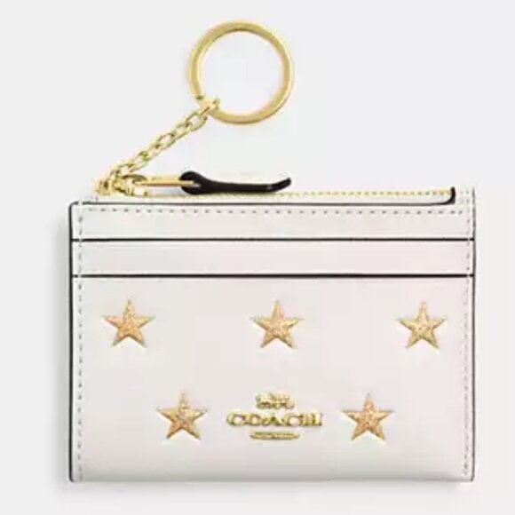 $69 NWT Coach Star ID Case Split Key Ring - Picture 1 of 2
